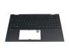 Tastatur inkl. Topcase DE (deutsch) schwarz/schwarz mit Backlight original für Asus ZenBook Pro 15 Flip UP6502ZD