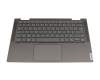 Tastatur inkl. Topcase FR (französisch) grau/grau mit Backlight original für Lenovo Yoga C740-14IML (81TC)