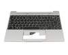 Tastatur inkl. Topcase NL (niederländisch) schwarz/grau für Emdoor NS14AP