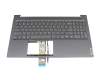Tastatur inkl. Topcase US (englisch) grau/grau mit Backlight original für Lenovo Yoga Slim 7-15IMH05 (82AB)