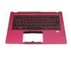 Tastatur inkl. Topcase DE (deutsch) schwarz/rot mit Backlight original für Acer Swift 3 (SF314-511)