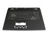 Tastatur inkl. Topcase DE (deutsch) schwarz/weiß/schwarz mit Backlight original für Acer Nitro 17 (AN17-51)