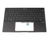 Tastatur inkl. Topcase DE (deutsch) schwarz/schwarz mit Backlight original für Asus ZenBook 14X OLED UM5401QA