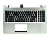 Tastatur inkl. Topcase DE (deutsch) schwarz/silber original für Asus A56CA