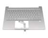 102-016M2LHA03 Original Acer Tastatur inkl. Topcase DE (deutsch) silber/silber mit Backlight