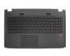 13NB07Z1AP0241 Original Asus Tastatur inkl. Topcase FR (französisch) schwarz/schwarz mit Backlight