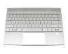 46M0G9CS0006 Original HP Tastatur inkl. Topcase DE (deutsch) silber/silber mit Backlight
