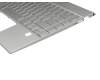 46M0G9CS0006 Original HP Tastatur inkl. Topcase DE (deutsch) silber/silber mit Backlight