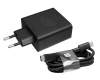 Original USB-C Netzteil 65,0 Watt EU Wallplug kleine Bauform inkl USB-C Kabel für Asus ZenWatch 2 (WI501Q)