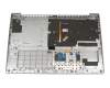 5CB0R07359 Lenovo Tastatur inkl. Topcase DE (deutsch) grau/silber mit Backlight (Platinum Grey)