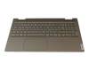 5CB1A22436 Original Lenovo Tastatur inkl. Topcase DE (deutsch) dunkelgrün/dunkelgrün mit Backlight (Moos Grün)
