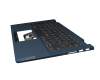 5CB1C66543 Original Lenovo Tastatur inkl. Topcase DE (deutsch) dunkelgrau/blau mit Backlight blau