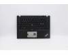 5M10Z41312 Lenovo Mechanische Baugruppe Gehäuseoberseite mit beleuchteter Tastatur Nordisch UK (Lateinisch), Schwarz