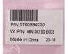 5T60S94230 Lenovo Touchpad W 81X3 PG