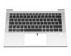 6070B1712802 Original IEC Tastatur inkl. Topcase DE (deutsch) schwarz/silber mit Backlight