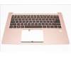 6B.GZLN1.008 Acer Gehäuseoberseite, Pink, mit Tastatur, Deutsch, Hintergrundbeleuchtet