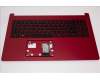 6B.HFTN7.011 Acer Abdeckung Oberteil Rot mit Tastatur Deutsch Hintergrundbeleuchtung