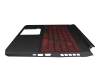 6B.Q7KN2.046 Original Acer Tastatur inkl. Topcase DE (deutsch) schwarz/rot/schwarz mit Backlight (Geforce1650)