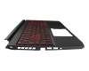 6BQ7KN2051 Original Acer Tastatur inkl. Topcase FR (französisch) schwarz/schwarz mit Backlight