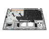 71NLC1BO083 Original Compal Tastatur inkl. Topcase CH (schweiz) grau/grau mit Backlight