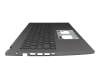 71NLC1BO087 Original Compal Tastatur inkl. Topcase FR (französisch) grau/grau mit Backlight