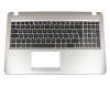 90NB0HF1-R31GE3 Original Asus Tastatur inkl. Topcase DE (deutsch) schwarz/silber für ODD-Schächte