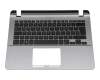9Z.NDASB.B0G Original Darfon Tastatur inkl. Topcase DE (deutsch) schwarz/silber