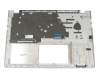 AEXKLG01020 Original Quanta Tastatur inkl. Topcase DE (deutsch) silber/silber mit Backlight
