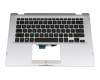 ASM18A26D0JH181 Original Asus Tastatur inkl. Topcase DE (deutsch) schwarz/silber mit Backlight