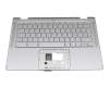 Acer Chromebook Spin 514 (CP514-2H) Original Tastatur DE (deutsch) silber mit Backlight