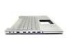 Asus N550JX Original Tastatur inkl. Topcase FR (französisch) silber/silber mit Backlight