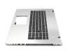 Asus N76VM Original Tastatur inkl. Topcase FR (französisch) schwarz/silber mit Backlight
