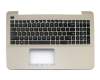 Asus R556LJ Original Tastatur inkl. Topcase US (englisch) schwarz/champagner