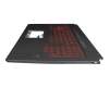 Asus TUF Gaming FX765GM Original Tastatur inkl. Topcase FR (französisch) schwarz/rot/schwarz mit Backlight