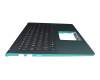 Asus VivoBook S15 X530FN Original Tastatur inkl. Topcase DE (deutsch) schwarz/türkis mit Backlight