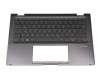 Asus ZenBook Flip 14 UX463FA Original Tastatur inkl. Topcase DE (deutsch) grau/grau mit Backlight (Gun Metal Grey)