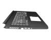 EC3BH000100 Original Acer Tastatur inkl. Topcase CH (schweiz) schwarz/weiß/schwarz mit Backlight