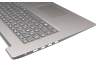 EG1JX000200 Original Lenovo Tastatur inkl. Topcase DE (deutsch) grau/silber (Fingerprint)