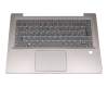 ET1YN000100 Original Lenovo Tastatur inkl. Topcase DE (deutsch) grau/bronze mit Backlight (ohne Fingerprint)