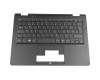 Emdoor YS13G Original Tastatur inkl. Topcase DE (deutsch) schwarz/schwarz