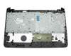 HP 15-ba000 Original Tastatur inkl. Topcase DE (deutsch) schwarz/silber weiße Beschriftung, Linienstruktur auf Gehäuseoberfläche