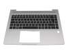 HP ProBook 440 G6 Original Tastatur inkl. Topcase DE (deutsch) schwarz/silber mit Backlight (Heatshield)