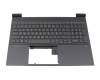 HP Victus 16-e0000 Original Tastatur inkl. Topcase FR (französisch) silber/schwarz mit Backlight
