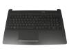 L20386-041 HP Tastatur inkl. Topcase DE (deutsch) schwarz/schwarz (gebürstete Metalloptik)