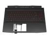 MSI Katana GF66 11UE (MS-1581) Original Tastatur inkl. Topcase DE (deutsch) schwarz/rot/schwarz mit Backlight