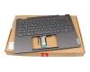PH4SB-GE Original Lenovo Tastatur inkl. Topcase DE (deutsch) grau/grau mit Backlight