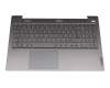 PK131K71B20 Original Lenovo Tastatur inkl. Topcase DE (deutsch) grau/grau mit Backlight (USB-C Ladeanschluss)