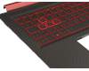 PK132421A11 Original Acer Tastatur inkl. Topcase DE (deutsch) schwarz/rot/schwarz mit Backlight (Nvidia 1050)