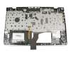 SP5CD8271ZT7 Original HP Tastatur inkl. Topcase DE (deutsch) silber/silber mit Backlight