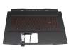 T015MR Tastatur inkl. Topcase DE (deutsch) schwarz/schwarz mit Backlight B-Ware